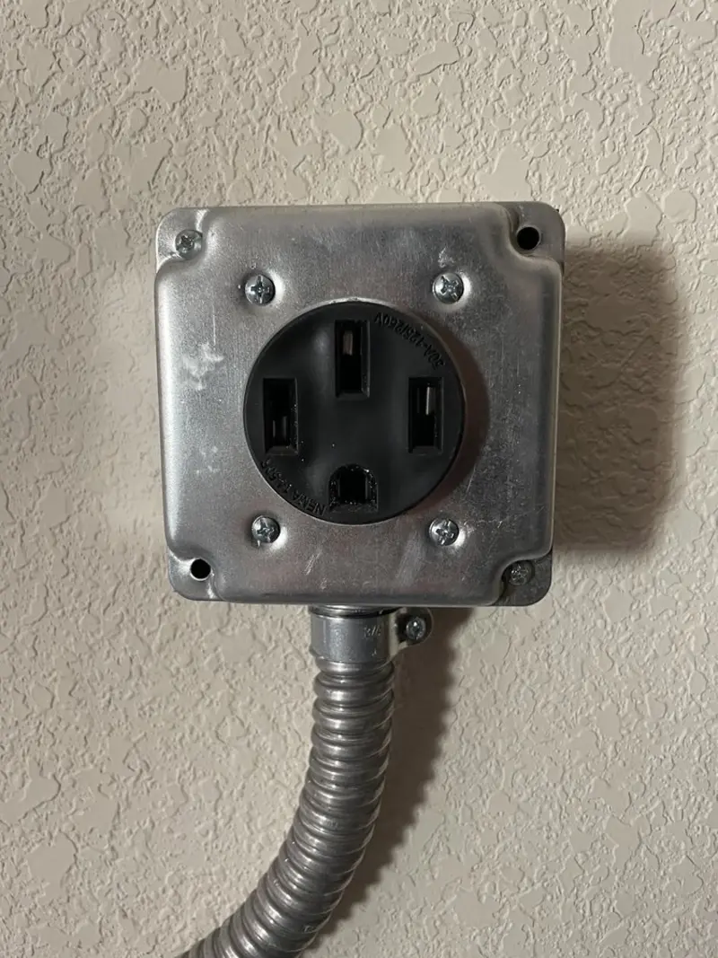 NEMA 14-50 outlet installed for Electrical Panel Upgrade in Carlyle